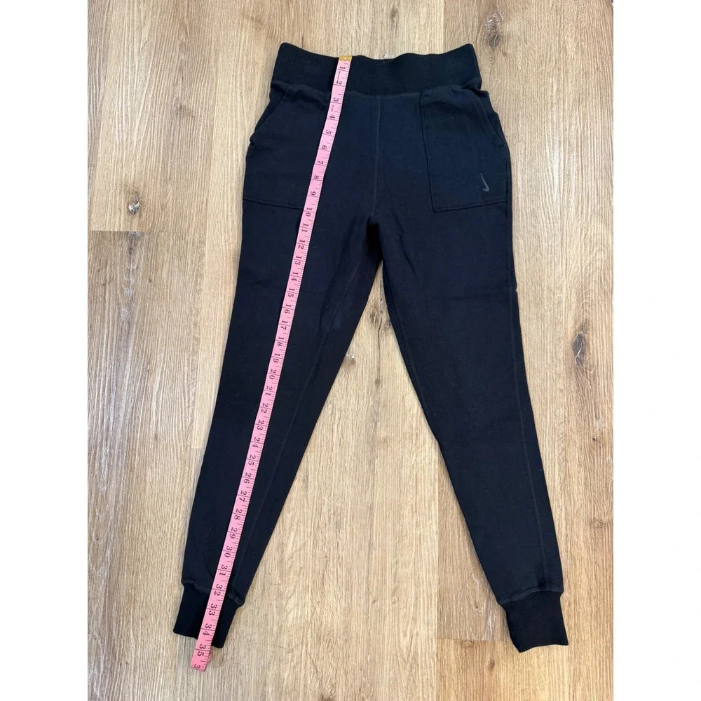 Nike Joggers Women XS Black Fleece Lined High Waist Slim Fit Sweatpants Swoosh‎
